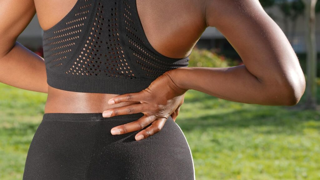 a person having a back pain